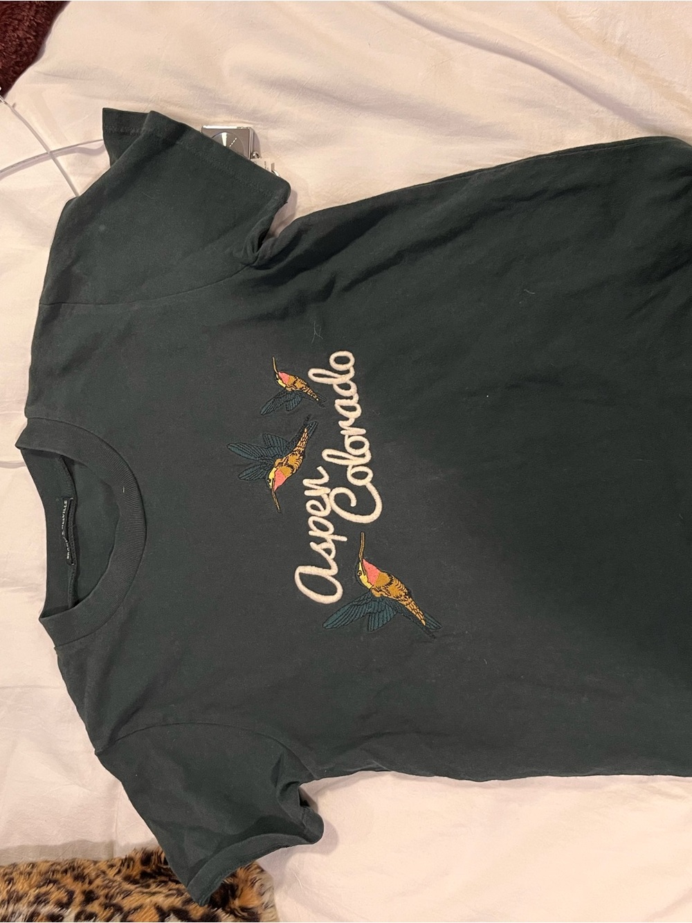 Brandy Melville Forest Green Crewneck Tee